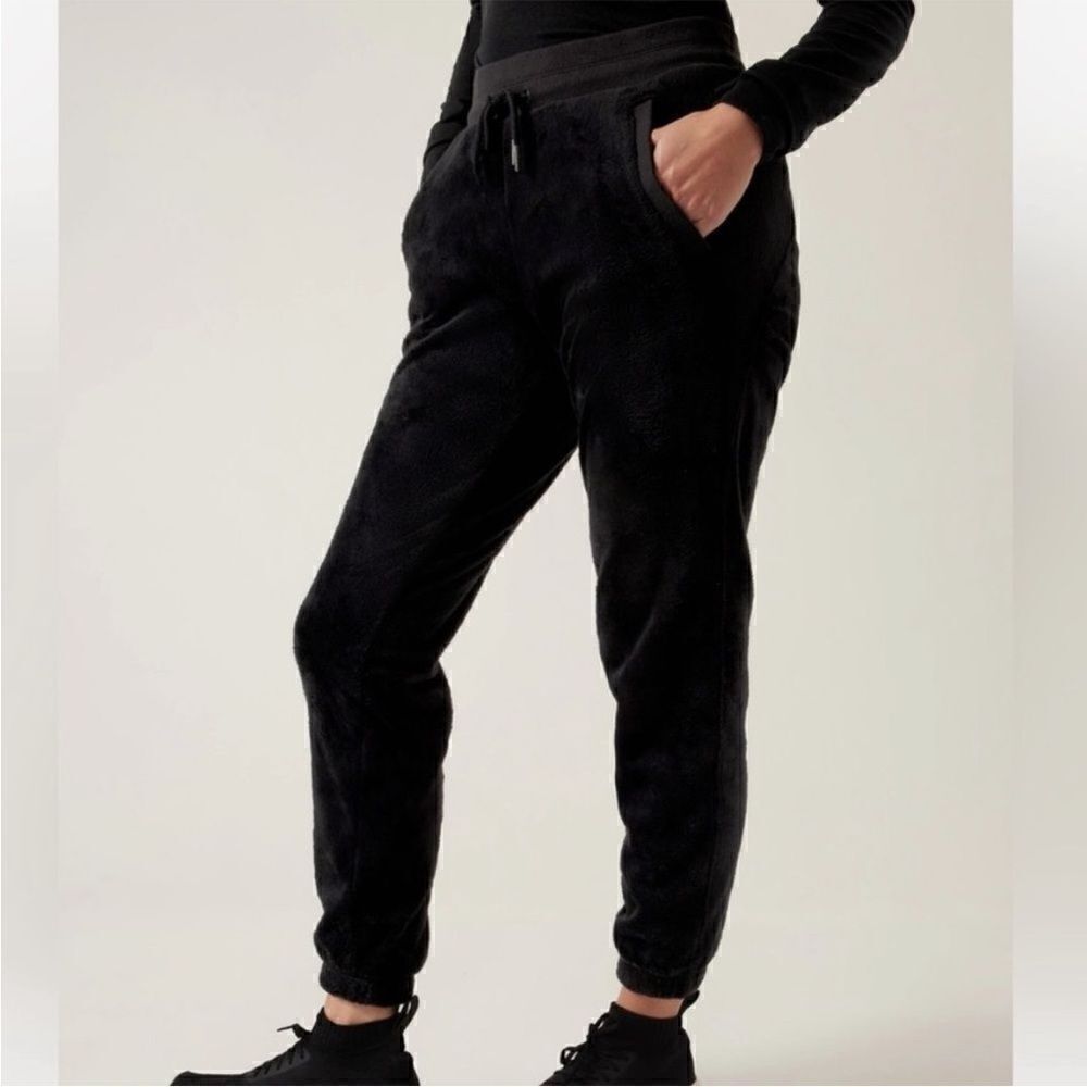 Athleta Cozy Karma Fuzzy Joggers